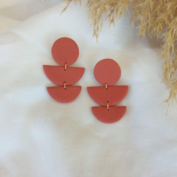 Cinnamon statement dangle earrings