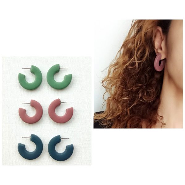 Chunky hoop earrings