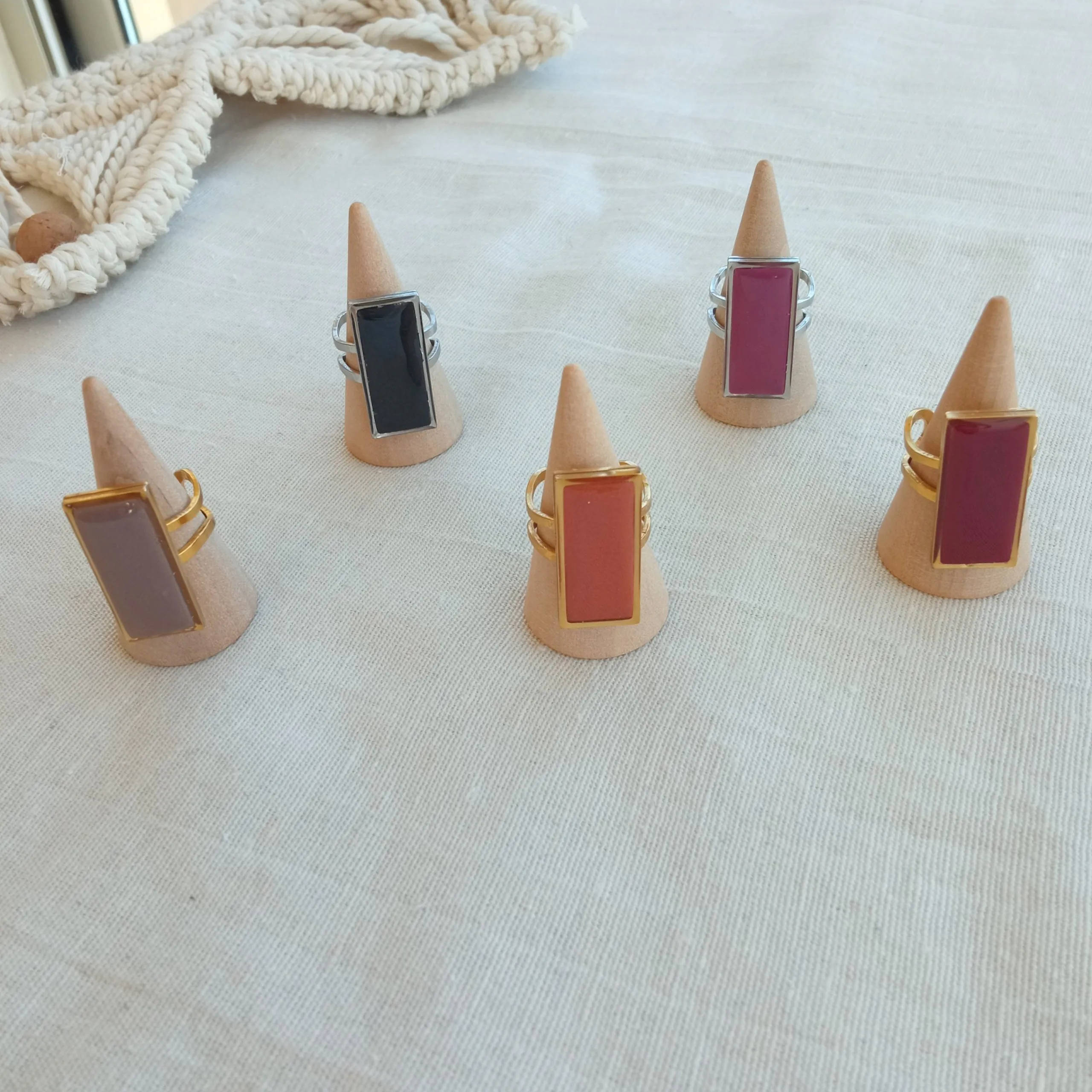 Nel Clay Jewelry - Rectangular rings 1 Rectangular rings