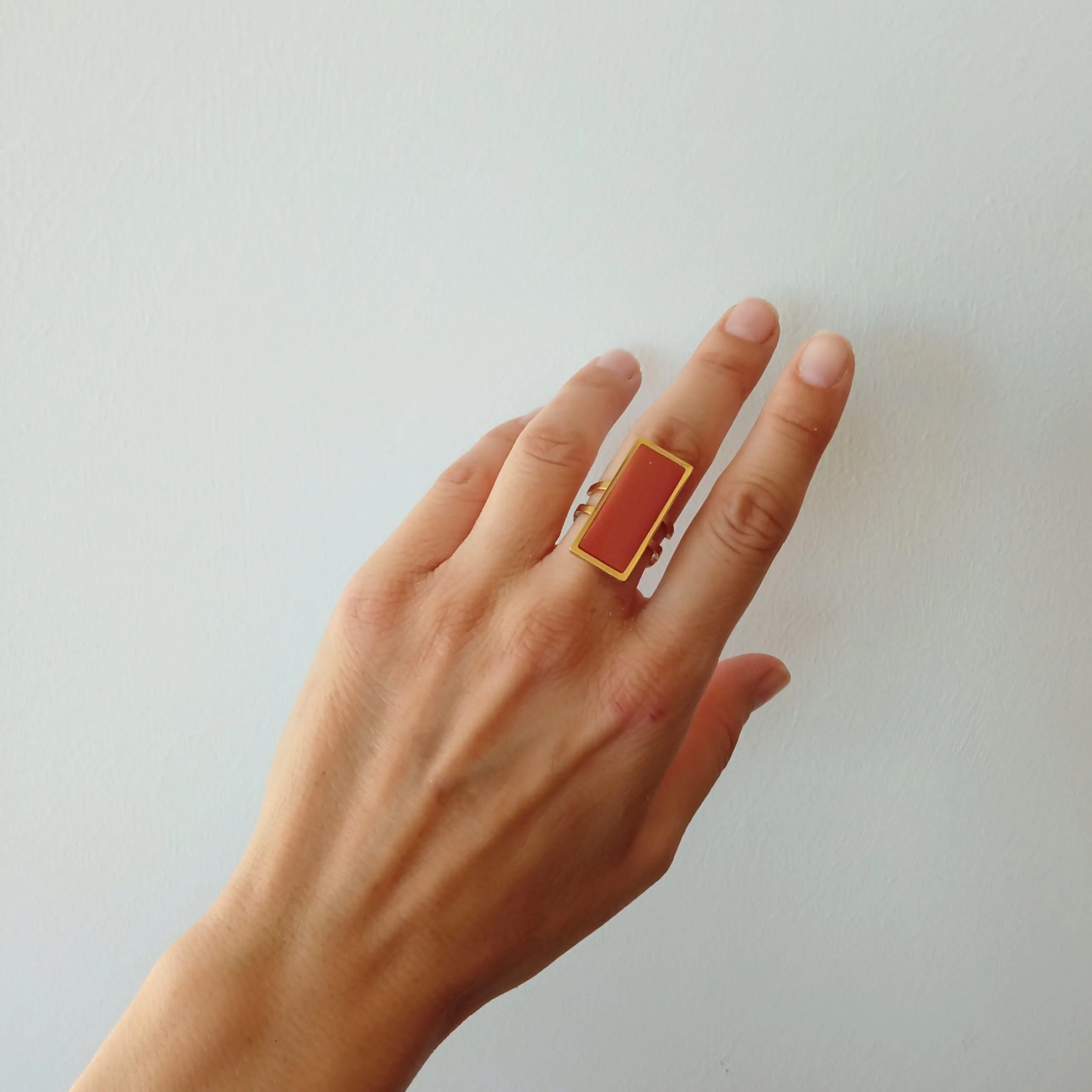 Nel Clay Jewelry - Rectangular rings 3 Rectangular rings - Image 3