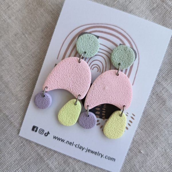 Pastel multicoloured earrings
