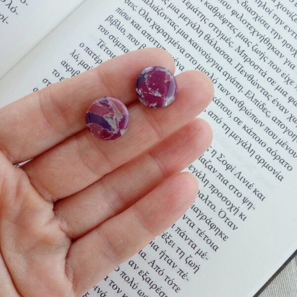 Marbled purple small studs