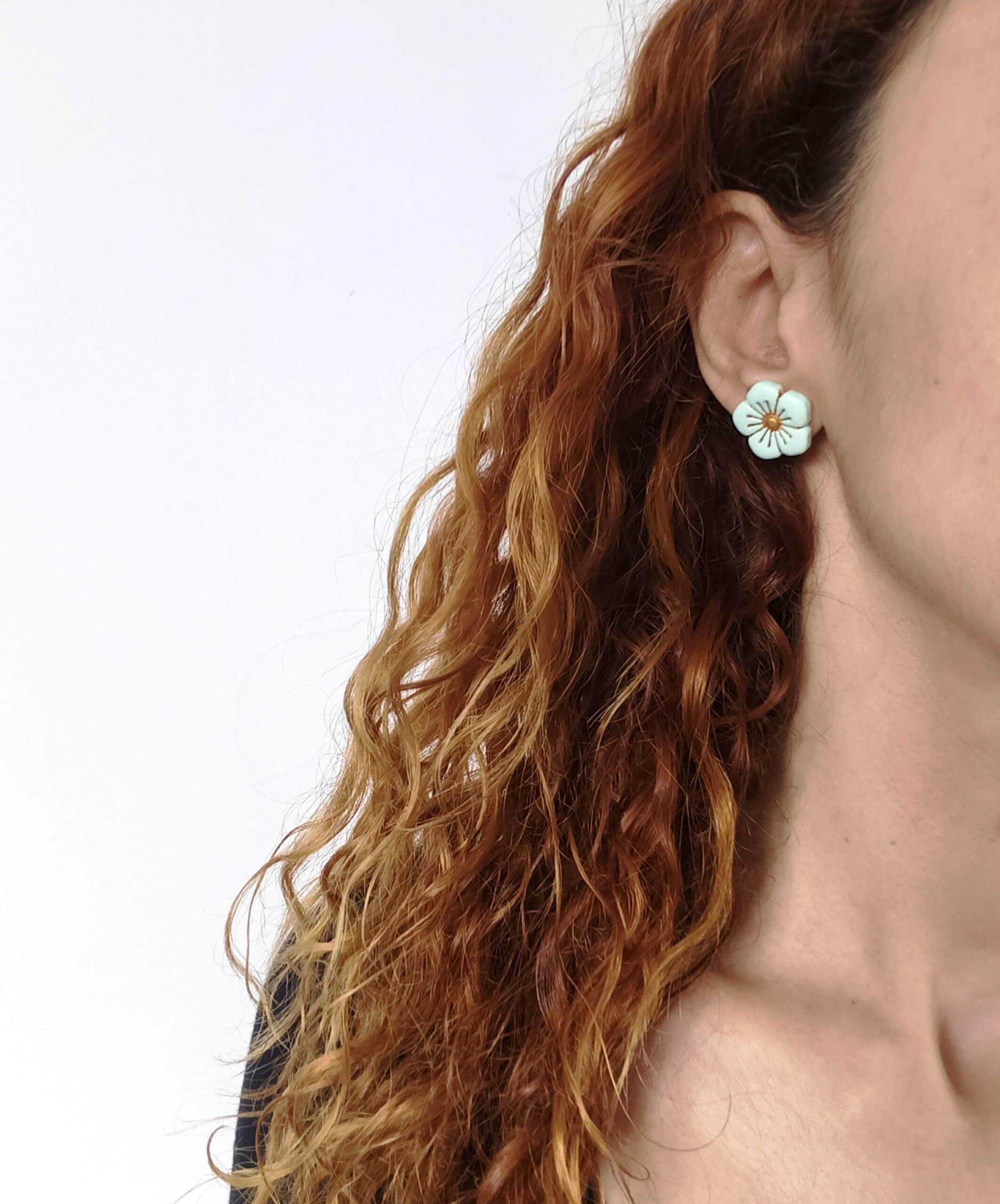 Nel Clay Jewelry - Flower stud earrings 3 Flower stud earrings - Image 3