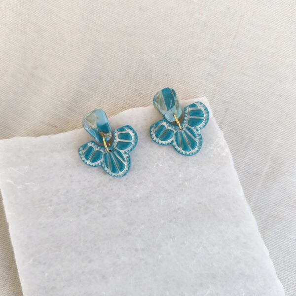 Nel Clay Jewelry - Homepage 11 Turquoise embossed stud earrings