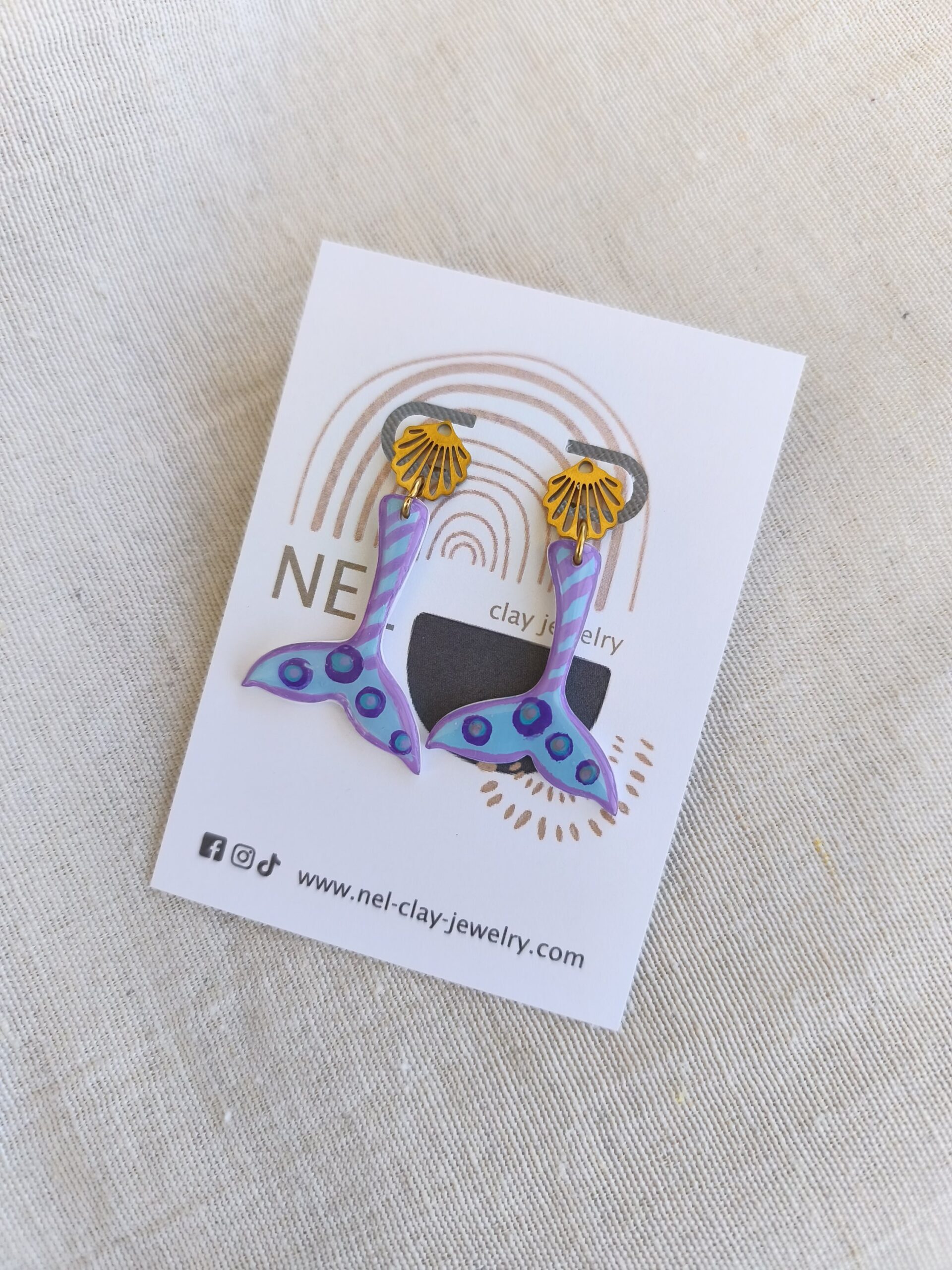 Nel Clay Jewelry - Mermaid earrings 4 Mermaid earrings - Image 4