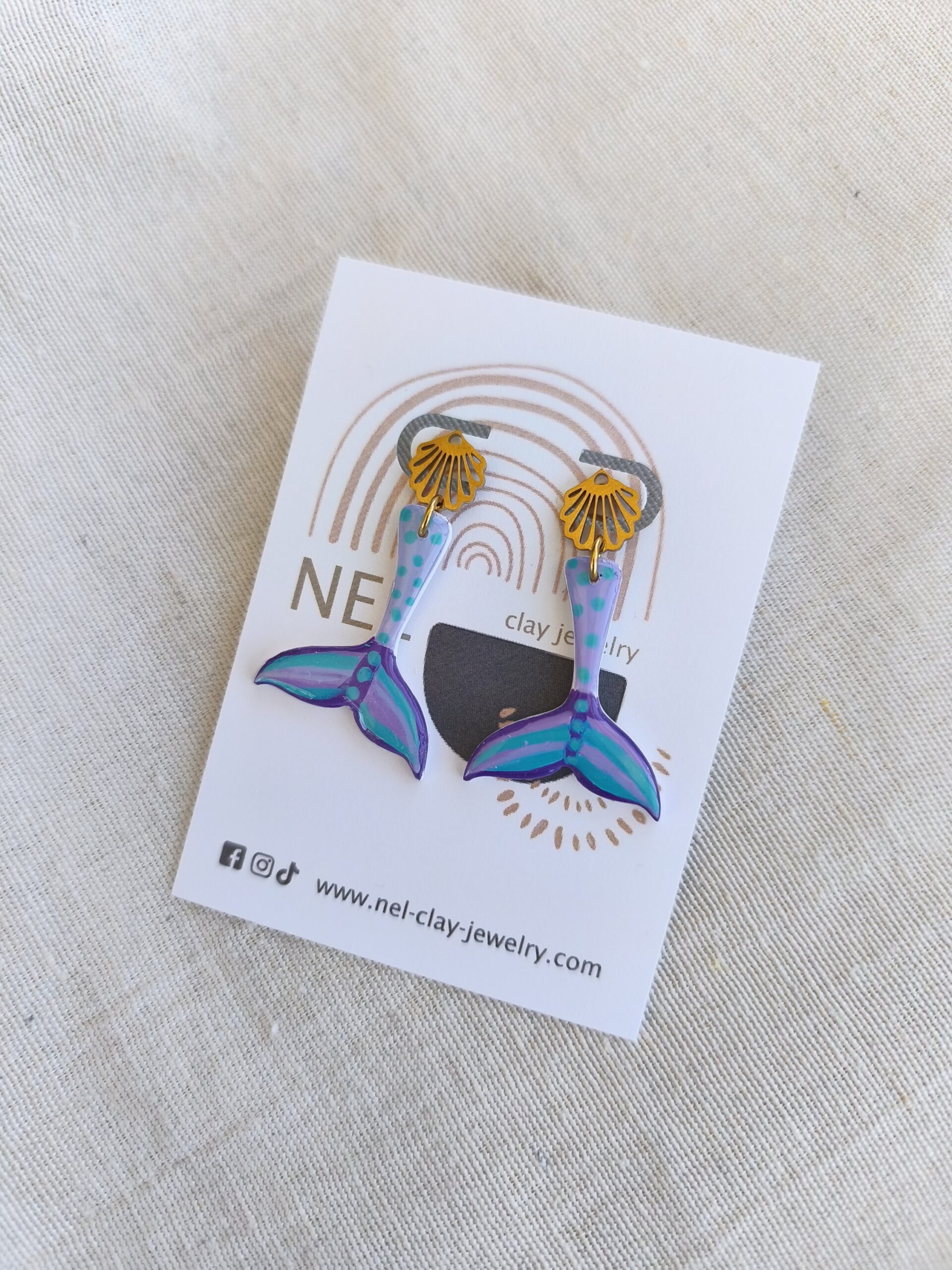 Nel Clay Jewelry - Mermaid earrings 2 Mermaid earrings - Image 2