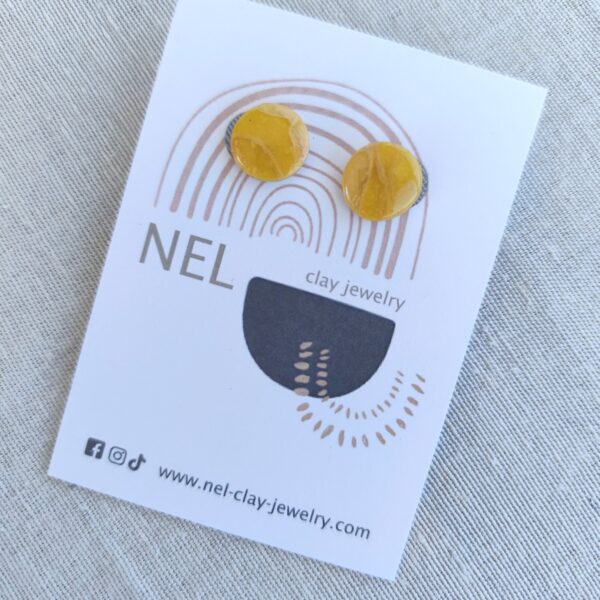 Nel Clay Jewelry - Homepage 10 Golden yellow studs