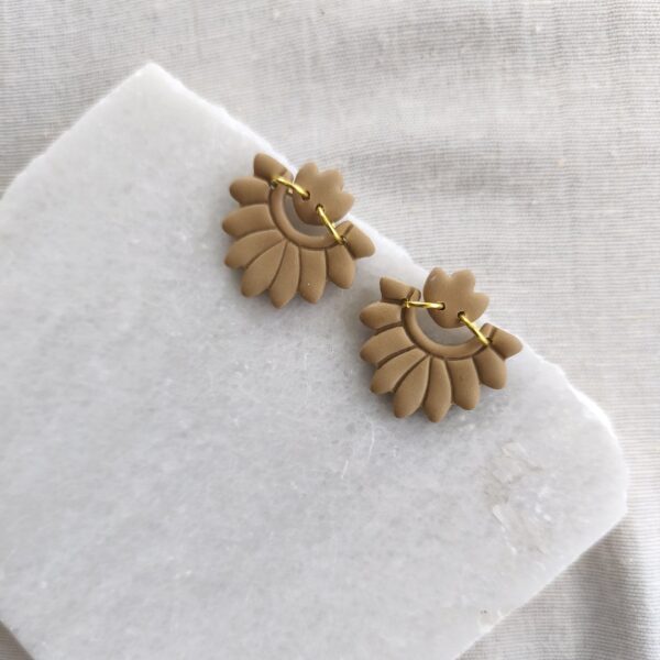 Nel Clay Jewelry - Homepage 6 Latte statement studs