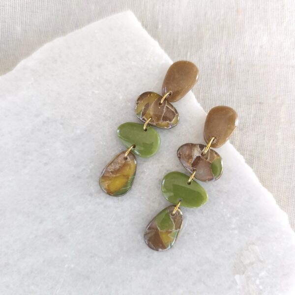 Nel Clay Jewelry - Homepage 4 Marbled earthy long dangles